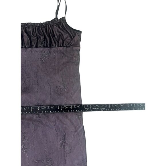 Vtg Y2k Milkmaid Dress Fits M Black Pink Sheer Whimsigoth Goth Fairy Sequin - Picture 14 of 16